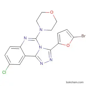 Molecular Structure of 154959-29-2 (1,2,4-Triazolo[4,3-c]quinazoline,
3-(5-bromo-2-furanyl)-9-chloro-5-(4-morpholinyl)-)