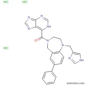 Molecular Structure of 195979-83-0 (1H-1,4-Benzodiazepine,
2,3,4,5-tetrahydro-1-(1H-imidazol-4-ylmethyl)-7-phenyl-4-(1H-purin-6-yl
carbonyl)-, trihydrochloride)