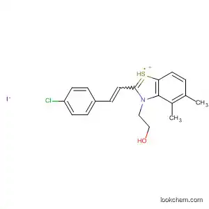 Molecular Structure of 59808-32-1 (Benzothiazolium,
2-[2-(4-chlorophenyl)ethenyl]-3-(2-hydroxyethyl)dimethyl-, iodide)