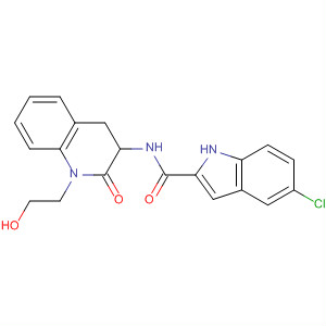 Molecular Structure of 599192-81-1 (1H-Indole-2-carboxamide,
5-chloro-N-[1,2,3,4-tetrahydro-1-(2-hydroxyethyl)-2-oxo-3-quinolinyl]-)