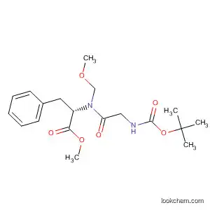 Molecular Structure of 609347-78-6 (L-Phenylalanine,
N-[(1,1-dimethylethoxy)carbonyl]glycyl-N-(methoxymethyl)-, methyl ester)