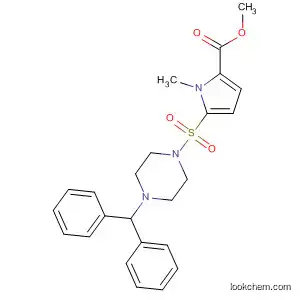 Molecular Structure of 682741-62-4 (1H-Pyrrole-2-carboxylic acid,
5-[[4-(diphenylmethyl)-1-piperazinyl]sulfonyl]-1-methyl-, methyl ester)