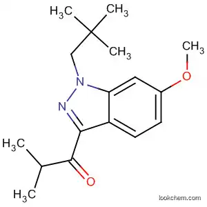 Molecular Structure of 691901-28-7 (1-Propanone,
1-[1-(2,2-dimethylpropyl)-6-methoxy-1H-indazol-3-yl]-2-methyl-)