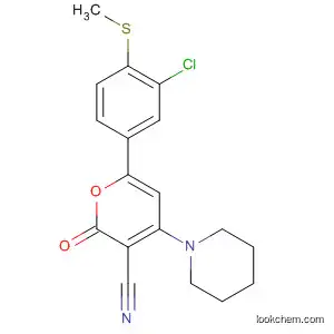 Molecular Structure of 765909-85-1 (2H-Pyran-3-carbonitrile,
6-[3-chloro-4-(methylthio)phenyl]-2-oxo-4-(1-piperidinyl)-)
