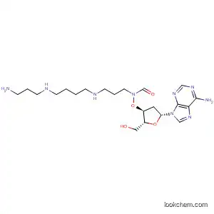 Molecular Structure of 791064-43-2 (Adenosine, 2'-deoxy-,
3'-[[3-[[4-[(3-aminopropyl)amino]butyl]amino]propyl]carbamate])