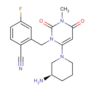 2-[[6-[(3R)-3-aminopiperidin-1-yl]-3-methyl-2,4-dioxopyrimidin-1-yl]methyl]-4-fluorobenzonitrile