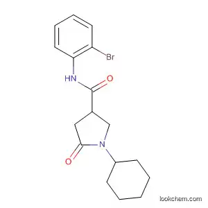 Molecular Structure of 878984-55-5 (3-Pyrrolidinecarboxamide, N-(2-bromophenyl)-1-cyclohexyl-5-oxo-)