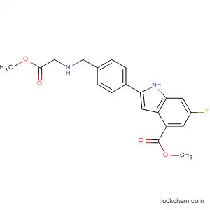 Molecular Structure of 880160-66-7 (1H-Indole-4-carboxylic acid,
6-fluoro-2-[4-[[(methoxycarbonyl)methylamino]methyl]phenyl]-, methyl
ester)