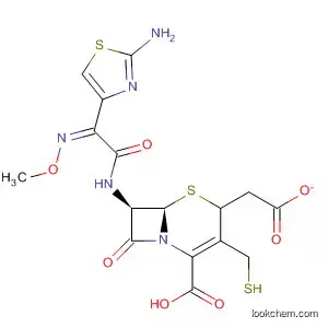 Molecular Structure of 880263-11-6 (5-Thia-1-azabicyclo[4.2.0]oct-2-ene-2-carboxylic acid,
7-[[(2Z)-(2-amino-4-thiazolyl)(methoxyimino)acetyl]amino]-3-(mercapto
methyl)-8-oxo-, (6R,7R)-, monoacetate (salt))