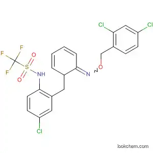 Molecular Structure of 880471-58-9 (Methanesulfonamide,
N-[4-chloro-2-[[[(2,4-dichlorophenyl)methoxy]imino]phenylmethyl]phenyl]
-1,1,1-trifluoro-)