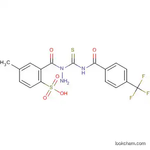 Molecular Structure of 880483-44-3 (Benzenesulfonic acid, 4-methyl-,
2-[thioxo[[4-(trifluoromethyl)benzoyl]amino]methyl]hydrazide)