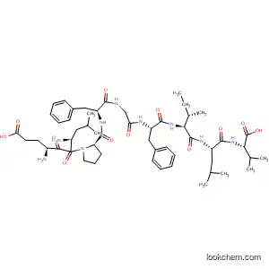 Molecular Structure of 880490-40-4 (L-Valine,
L-a-glutamyl-L-leucyl-L-prolyl-L-phenylalanylglycyl-L-phenylalanyl-L-isoleuc
yl-L-leucyl-)