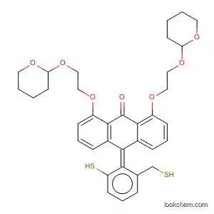 Molecular Structure of 880758-64-5 (9(10H)-Anthracenone,
10-(1,3-benzodithiol-2-ylidene)-1,8-bis[2-[(tetrahydro-2H-pyran-2-yl)oxy]
ethoxy]-)