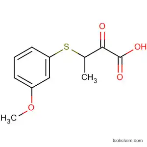 Molecular Structure of 881688-69-3 (Butanoic acid, 3-[(3-methoxyphenyl)thio]-2-oxo-)