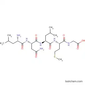 Molecular Structure of 883969-64-0 (Glycine, L-leucyl-L-asparaginyl-L-leucyl-L-methionyl-)