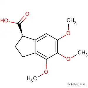 Molecular Structure of 890309-60-1 (1H-Indene-1-carboxylic acid, 2,3-dihydro-4,5,6-trimethoxy-, (1R)-)