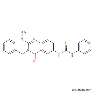 Molecular Structure of 897631-55-9 (Thiourea,
N-[3,4-dihydro-2-(methylthio)-4-oxo-3-(phenylmethyl)-6-quinazolinyl]-N'-
phenyl-)