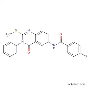 Molecular Structure of 897631-60-6 (Benzamide,
4-bromo-N-[3,4-dihydro-2-(methylthio)-4-oxo-3-phenyl-6-quinazolinyl]-)