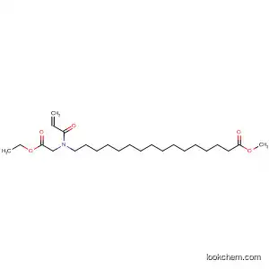 Molecular Structure of 908859-32-5 (Hexadecanoic acid,
16-[(2-ethoxy-2-oxoethyl)(1-oxo-2-propenyl)amino]-, methyl ester)