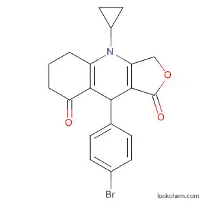 Molecular Structure of 912348-40-4 (Furo[3,4-b]quinoline-1,8(3H,4H)-dione,
9-(4-bromophenyl)-4-cyclopropyl-5,6,7,9-tetrahydro-)