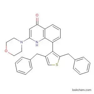 Molecular Structure of 912824-07-8 (4(1H)-Quinolinone, 8-(4-dibenzothienyl)-2-(4-morpholinyl)-)