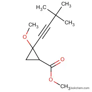 Molecular Structure of 912848-06-7 (Cyclopropanecarboxylic acid, 2-(3,3-dimethyl-1-butynyl)-2-methoxy-,
methyl ester)