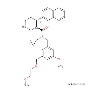 3-Piperidinecarboxamide,
N-cyclopropyl-N-[[3-methoxy-5-[(2-methoxyethoxy)methyl]phenyl]methyl]
-4-(2-naphthalenyl)-, (3R,4S)-rel-
