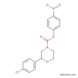 Molecular Structure of 920799-12-8 (4-Morpholinecarboxylic acid, 2-(4-chlorophenyl)-, 4-nitrophenyl ester,
(2S)-)