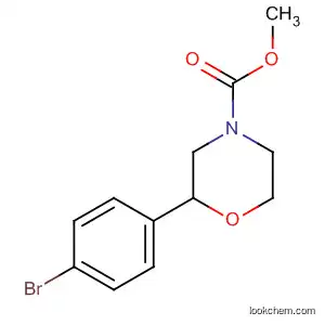 Molecular Structure of 920799-13-9 (4-Morpholinecarboxylic acid, 2-(4-bromophenyl)-, methyl ester, (2S)-)