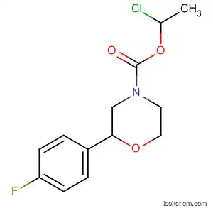 Molecular Structure of 920799-21-9 (4-Morpholinecarboxylic acid, 2-(4-fluorophenyl)-, 1-chloroethyl ester,
(2S)-)