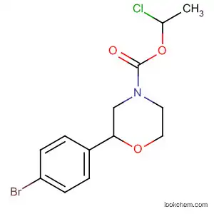 Molecular Structure of 920799-24-2 (4-Morpholinecarboxylic acid, 2-(4-bromophenyl)-, 1-chloroethyl ester,
(2S)-)