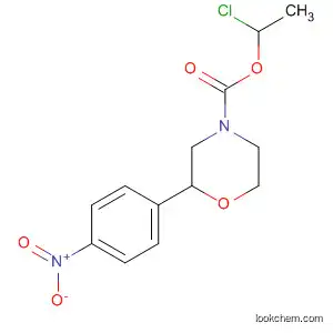 Molecular Structure of 920799-25-3 (4-Morpholinecarboxylic acid, 2-(4-nitrophenyl)-, 1-chloroethyl ester,
(2S)-)
