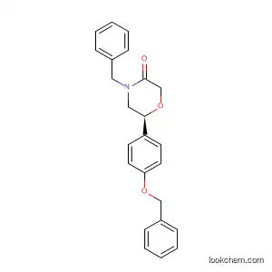 Molecular Structure of 920799-26-4 (3-Morpholinone, 6-[4-(phenylmethoxy)phenyl]-4-(phenylmethyl)-, (6S)-)