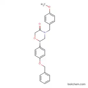 Molecular Structure of 920799-27-5 (3-Morpholinone,
4-[(4-methoxyphenyl)methyl]-6-[4-(phenylmethoxy)phenyl]-, (6S)-)