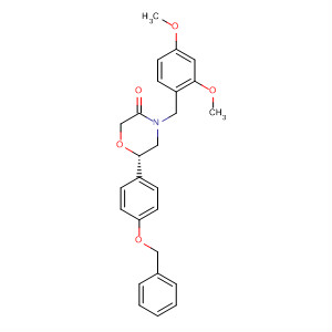 3-Morpholinone,  4-[(2,4-dimethoxyphenyl)methyl]-6-[4-(phenylmethoxy)phenyl]-, (6S)-