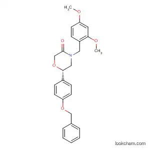 Molecular Structure of 920799-28-6 (3-Morpholinone,
4-[(2,4-dimethoxyphenyl)methyl]-6-[4-(phenylmethoxy)phenyl]-, (6S)-)