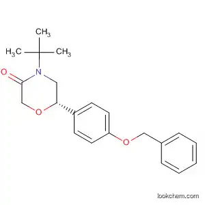 Molecular Structure of 920799-34-4 (3-Morpholinone, 4-(1,1-dimethylethyl)-6-[4-(phenylmethoxy)phenyl]-,
(6S)-)