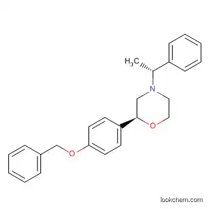 Molecular Structure of 920799-40-2 (Morpholine, 4-[(1R)-1-phenylethyl]-2-[4-(phenylmethoxy)phenyl]-, (2S)-)