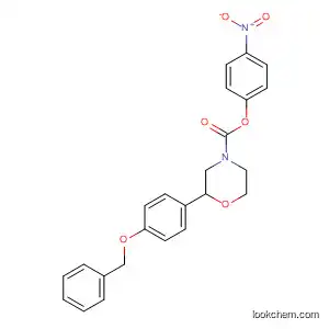 Molecular Structure of 920799-51-5 (4-Morpholinecarboxylic acid, 2-[4-(phenylmethoxy)phenyl]-,
4-nitrophenyl ester, (2S)-)