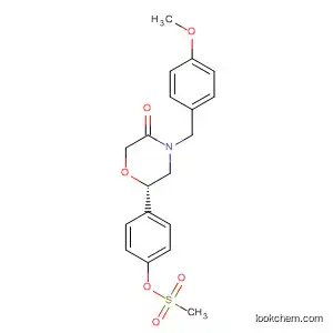 Molecular Structure of 920799-52-6 (3-Morpholinone,
4-[(4-methoxyphenyl)methyl]-6-[4-[(methylsulfonyl)oxy]phenyl]-, (6S)-)
