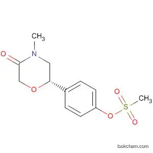 Molecular Structure of 920799-57-1 (3-Morpholinone, 4-methyl-6-[4-[(methylsulfonyl)oxy]phenyl]-, (6S)-)