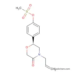 Molecular Structure of 920799-60-6 (3-Morpholinone, 6-[4-[(methylsulfonyl)oxy]phenyl]-4-(2-propen-1-yl)-,
(6S)-)