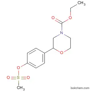 Molecular Structure of 920799-73-1 (4-Morpholinecarboxylic acid, 2-[4-[(methylsulfonyl)oxy]phenyl]-, ethyl
ester, (2S)-)