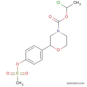 Molecular Structure of 920799-74-2 (4-Morpholinecarboxylic acid, 2-[4-[(methylsulfonyl)oxy]phenyl]-,
1-chloroethyl ester, (2S)-)