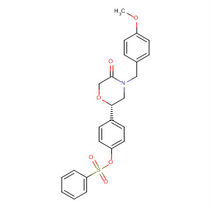 3-Morpholinone,  4-[(4-methoxyphenyl)methyl]-6-[4-[(phenylsulfonyl)oxy]phenyl]-, (6S)-