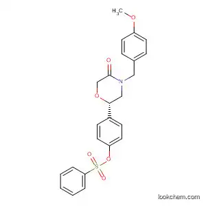 Molecular Structure of 920799-78-6 (3-Morpholinone,
4-[(4-methoxyphenyl)methyl]-6-[4-[(phenylsulfonyl)oxy]phenyl]-, (6S)-)