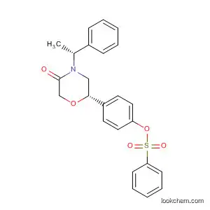 Molecular Structure of 920799-80-0 (3-Morpholinone,
4-[(1R)-1-phenylethyl]-6-[4-[(phenylsulfonyl)oxy]phenyl]-, (6S)-)