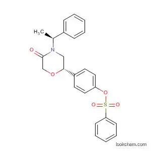 Molecular Structure of 920799-81-1 (3-Morpholinone,
4-[(1S)-1-phenylethyl]-6-[4-[(phenylsulfonyl)oxy]phenyl]-, (6S)-)