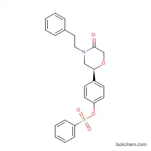 Molecular Structure of 920799-82-2 (3-Morpholinone, 4-(2-phenylethyl)-6-[4-[(phenylsulfonyl)oxy]phenyl]-,
(6S)-)