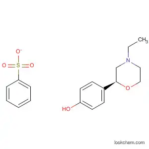 Molecular Structure of 920799-95-7 (Phenol, 4-[(2S)-4-ethyl-2-morpholinyl]-, 1-benzenesulfonate)